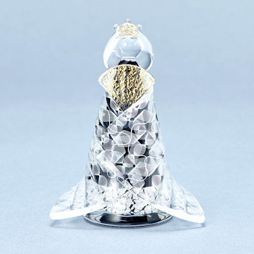 雛人形 Glass studio MIGAKI レース紋様 金彩飾り雛｜出産祝い・ベビー