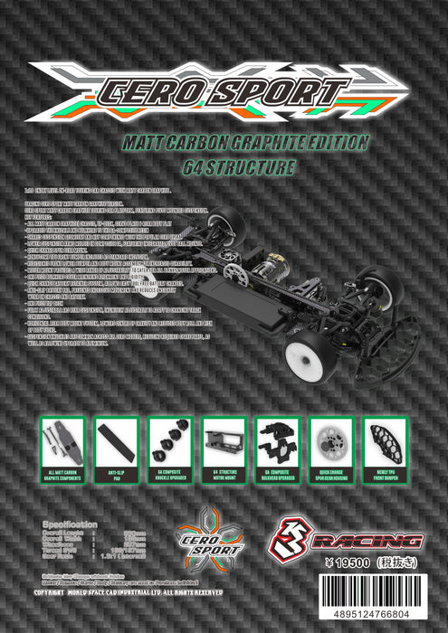KIT-CERO SPORT 64 Structure Matt Graphite — 3Racing Shop