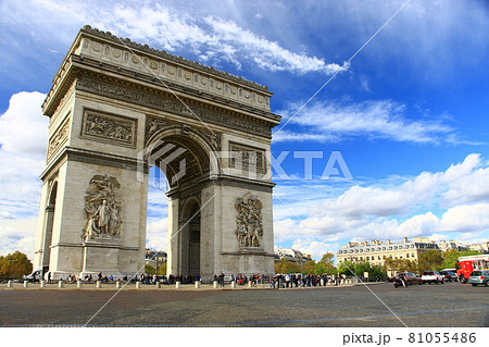 フランス パリのエトワール凱旋門の写真素材 [81055486] - PIXTA