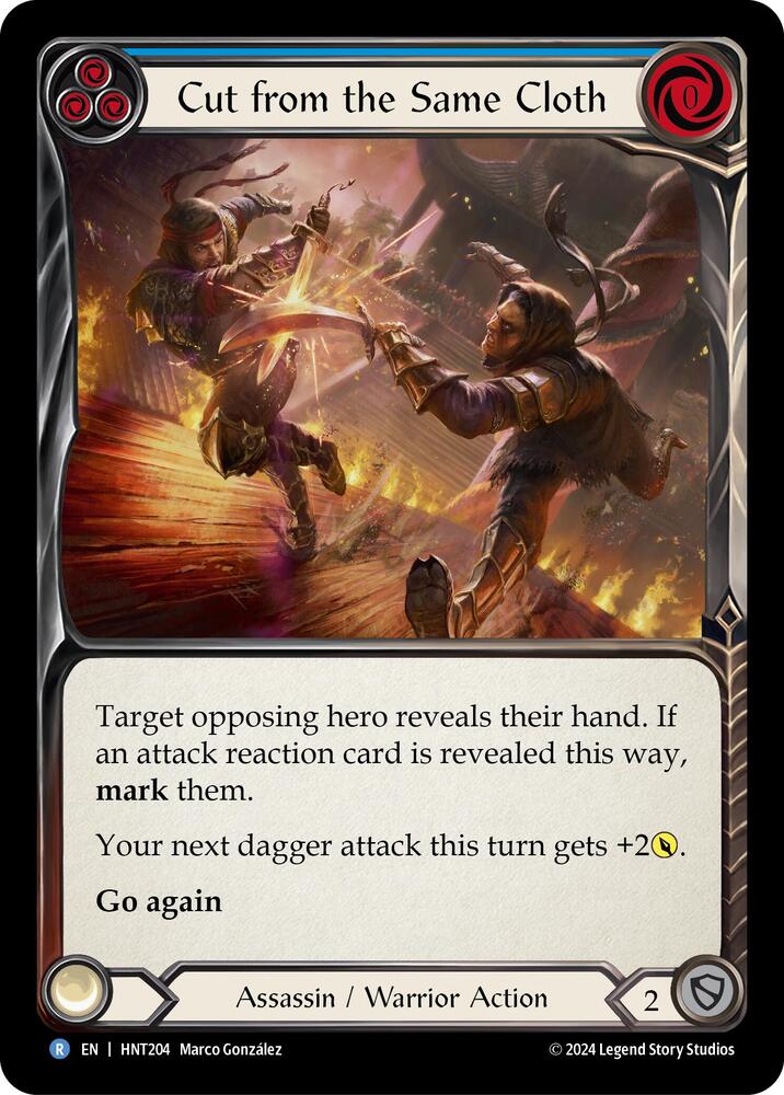 Cut from the Same Cloth (Blue) - The Hunted - Flesh and Blood TCG