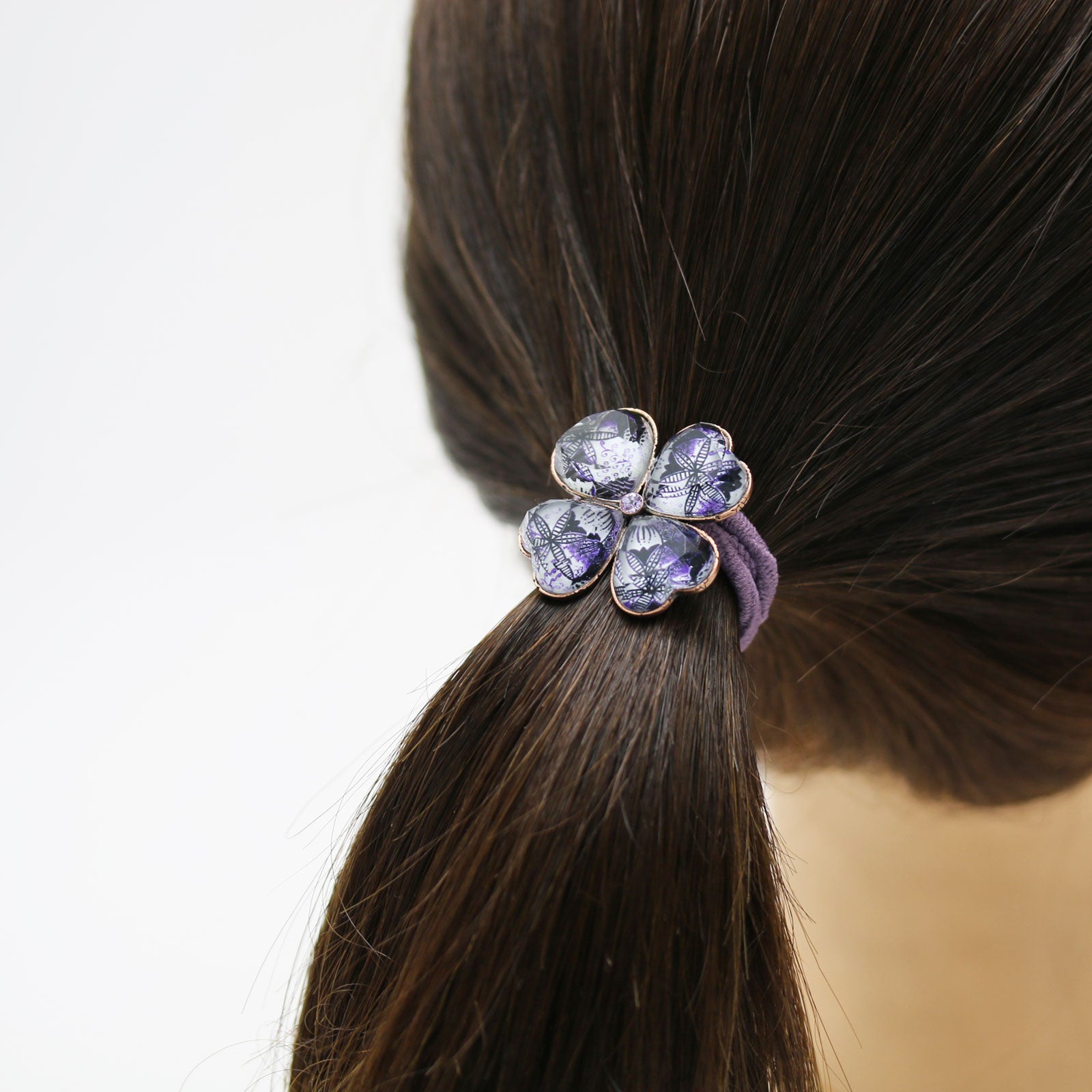 専用 536*紫陽花のヘアゴム(ハリネズミ・グリーン)