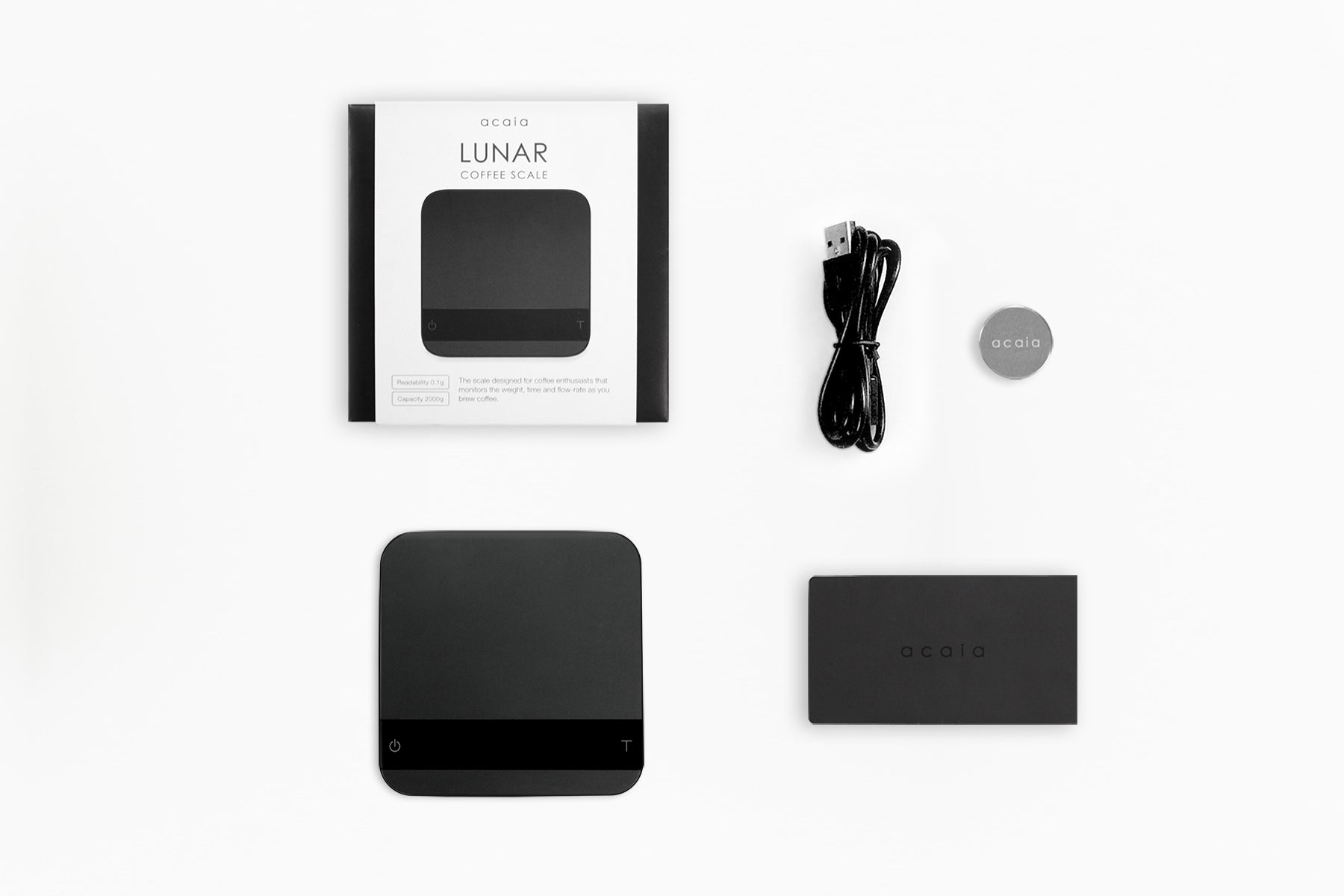 Acaia Lunar - Black - Tectonic Coffee – Tectonic Coffee Co.