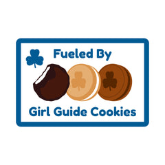 Fueled by Girl Guide Cookies Woven Crest with Merrow edge – The