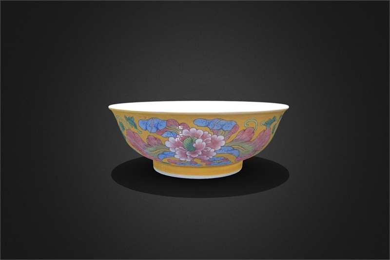 国立故宮博物院 3D文物鑑賞-3D文物-清 乾隆 炉鈞釉霊芝花挿
