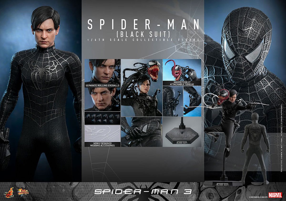 スパイダーマン 3』トビー・マグワイアのスパイダーマンがブラック