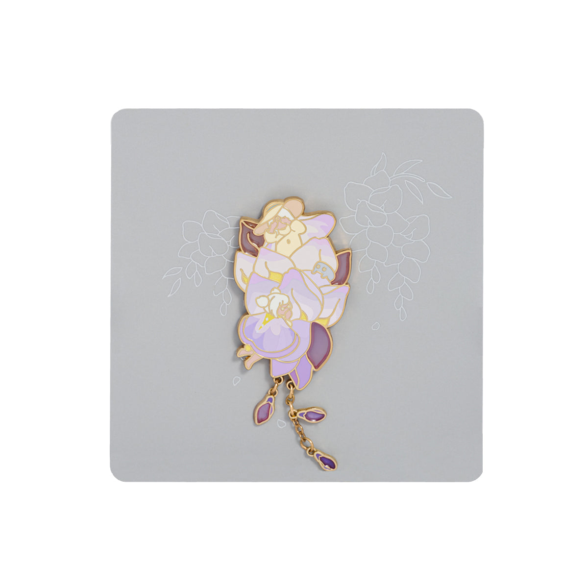 ピンバッジ 花笑むパープルのケープ – thatskyshop JP