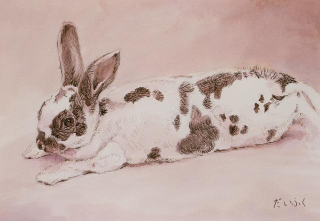 うさぎさんの似顔絵ミニ（原画）オーダーにつきまして｜木彫りうさぎの