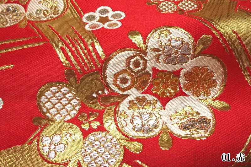 金襴生地通販 金地文に梅柄の生地販売なら都香庵
