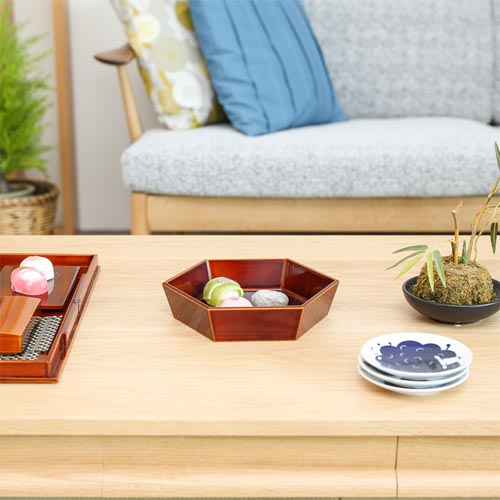 楽天市場】飛騨春慶 元田漆器 浅鉢六角 伝統工芸品 木製 ボウル