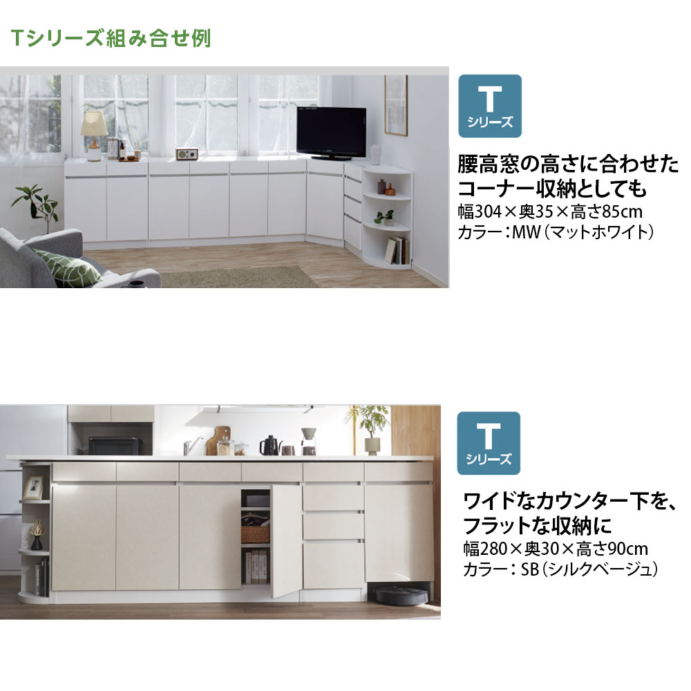 楽天市場】すきまくん カウンター下 収納 開き扉 幅160×奥行25×高さ60