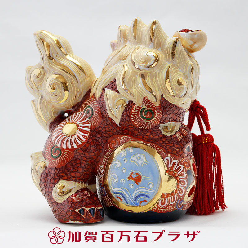 楽天市場】扇獅子 赤盛 5号 高さ17cm 九谷焼【ラッピング対応可能商品