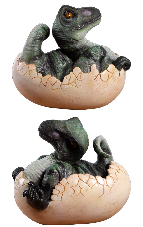 楽天市場】FRP恐竜オブジェ 孵化するT-Rex Baby T-Rex Hatching