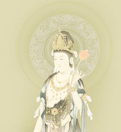 楽天市場】掛け軸／掛軸【観音様】雲上観音（鈴木 翠朋）【送料無料