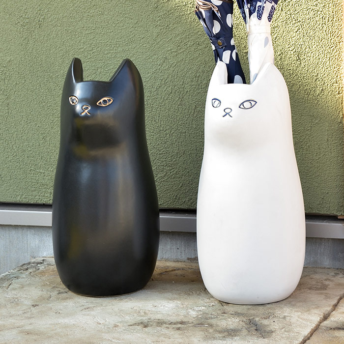 楽天市場】猫 傘立て 陶器製 ねこ ネコ 陶製 アンブレラスタンド