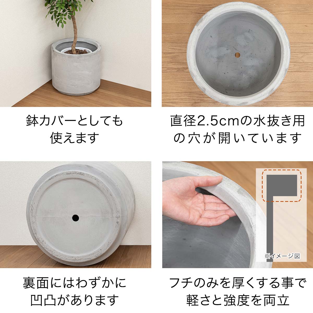 楽天市場】【楽天1位】プランター 大型 直径40cm ラウンド 円形 丸型