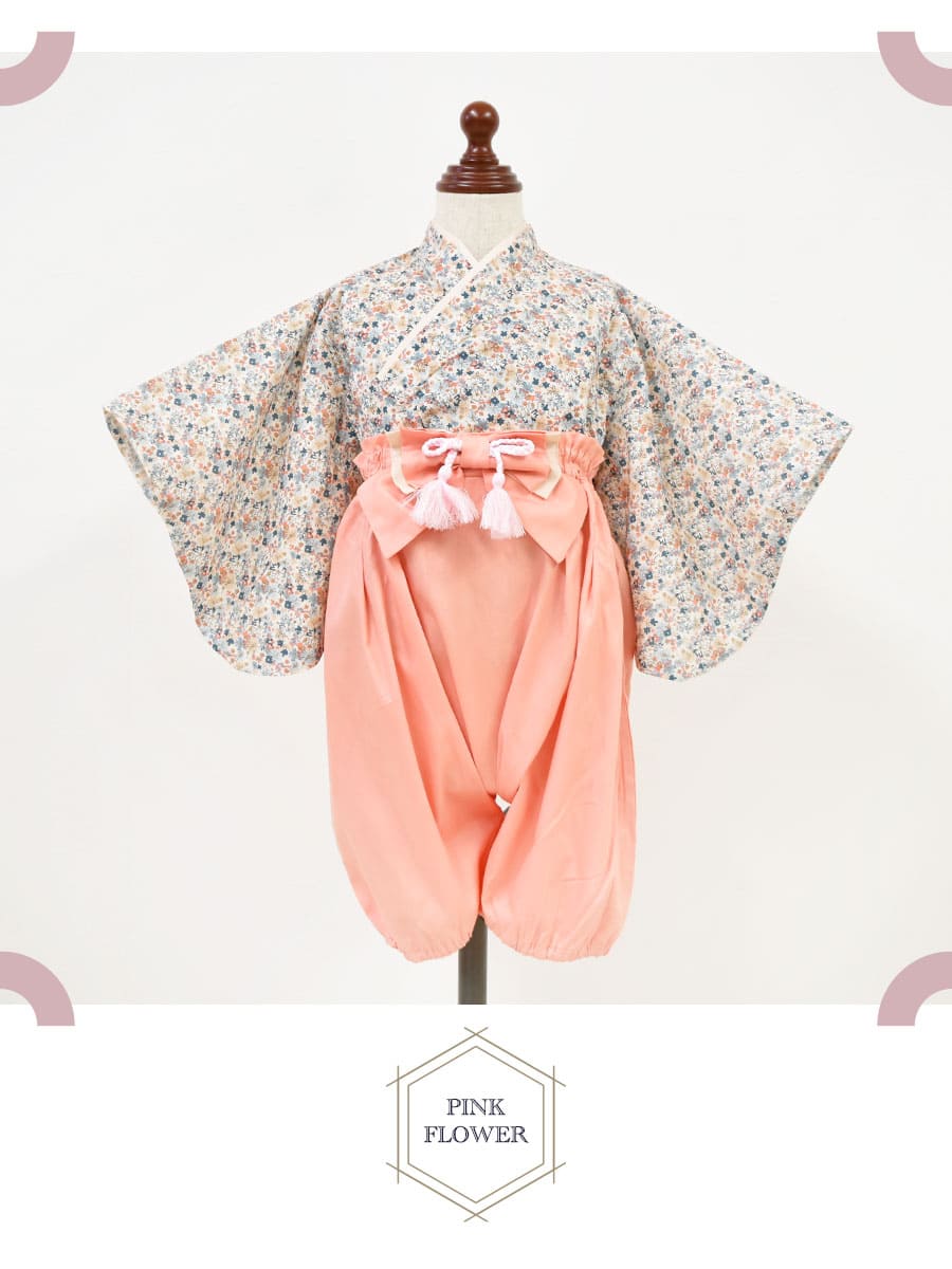 楽天市場】＜ベビー・キッズ＞上品＆可愛い袴風和装セットアップ2点