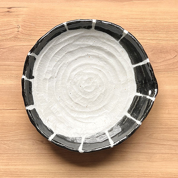 楽天市場】黒十草片口盛皿 和食器 丸皿（大） 業務用 約25.5cm 在庫