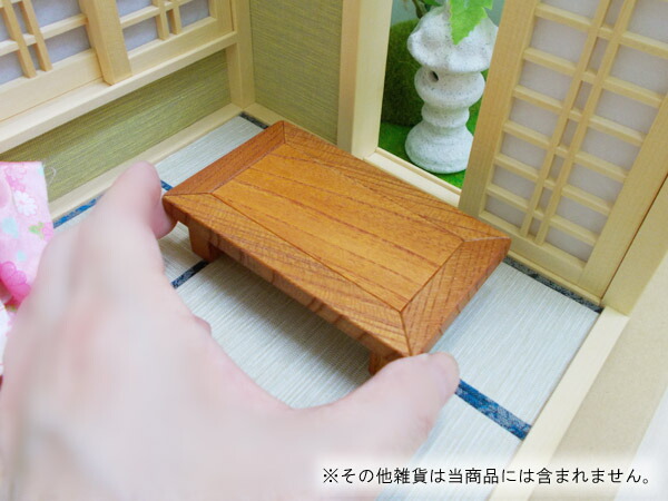 楽天市場】ミニチュア和風家具 座卓（ざたく） 和風角テーブル 木製