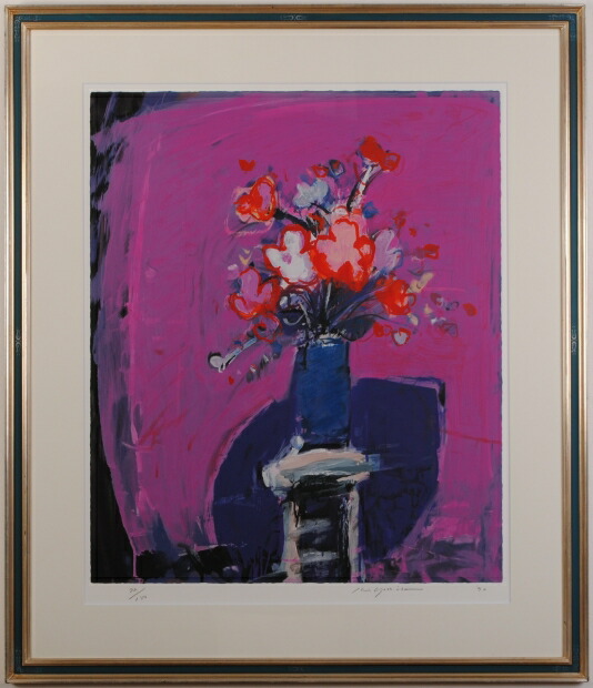 楽天市場】【作家名】吉岡耕二 【作品名】花 抽象画 花 絵画