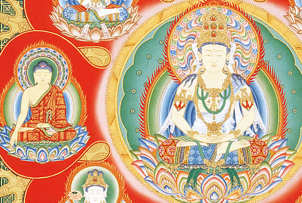 楽天市場】高級肉筆仏画 胎蔵界曼荼羅 一点もの : 仏像仏画チベット