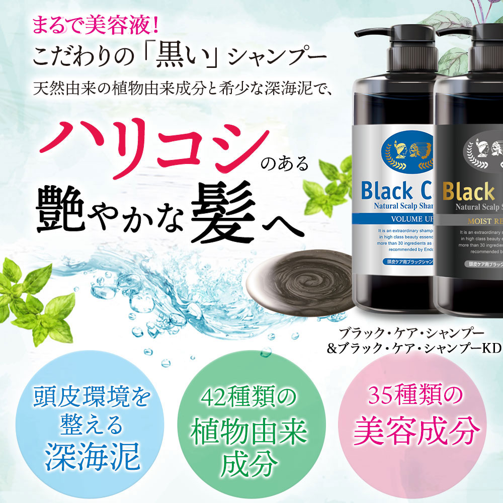 楽天市場】3,080円お得！ ブラックケアシャンプーKD 600ml お得な4本