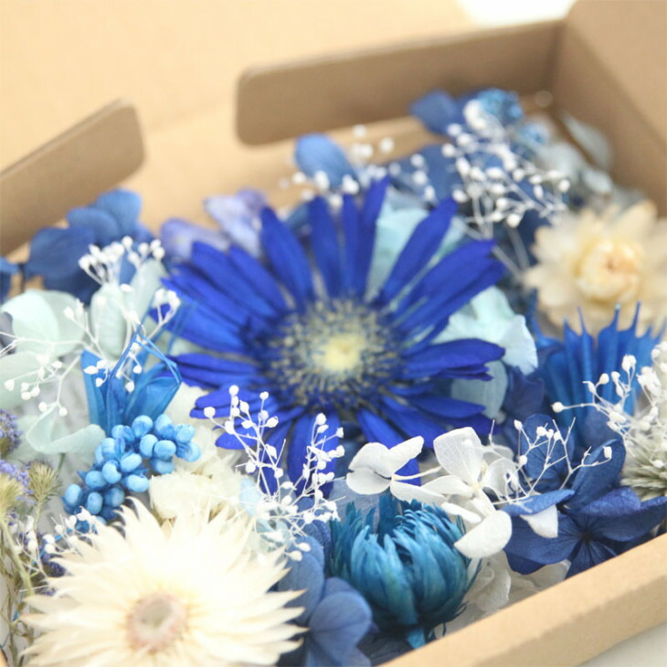 楽天市場】青系 ドライフラワー プリザーブドフラワー 花材詰め合わせ