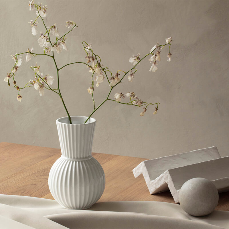 楽天市場】Lyngby Porcelain フラワーベース トゥラ H18cm ホワイト