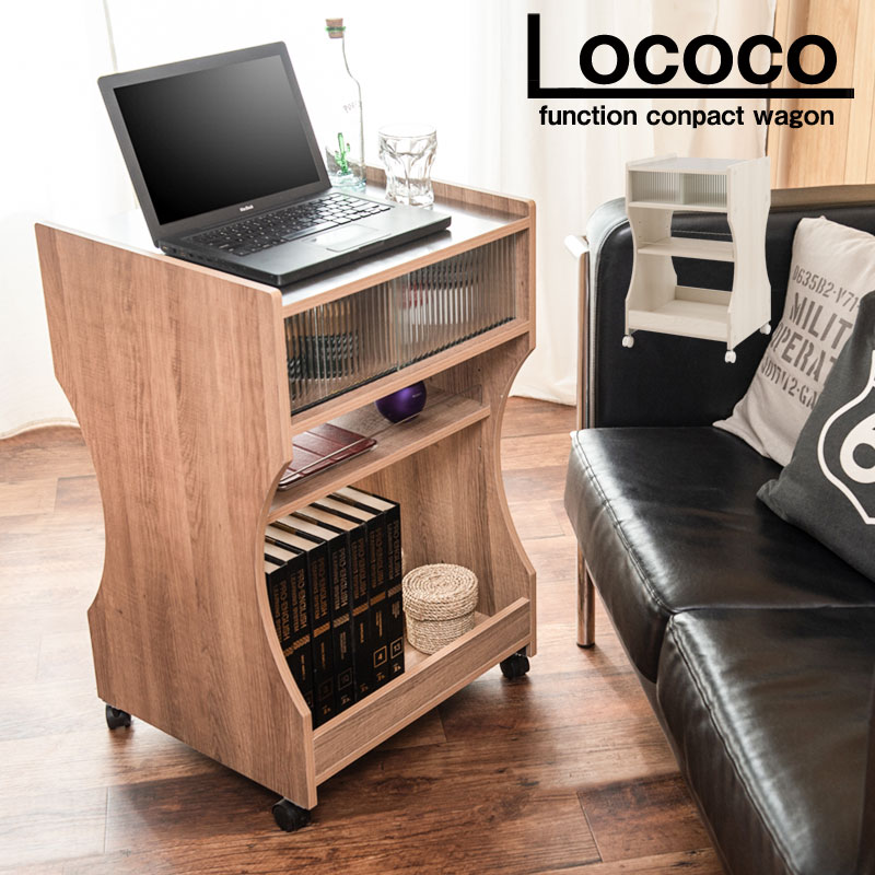 楽天市場】【Lococo】コンパクトデスク キャスター付きステンレス