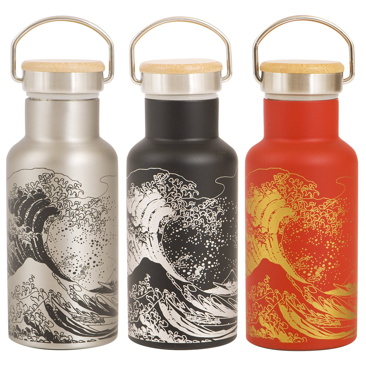 楽天市場】山中塗ステンレスボトル 水筒 山中塗 浮世絵 蒔絵 日本製