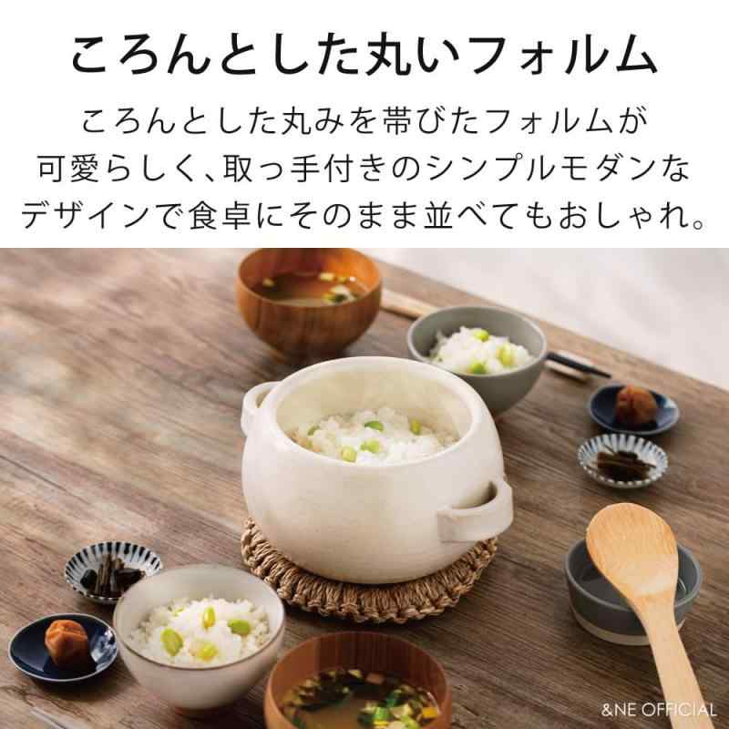 楽天市場】アンドエヌイー(&NE) 萬古焼 ごはん鍋 竹しゃもじ付
