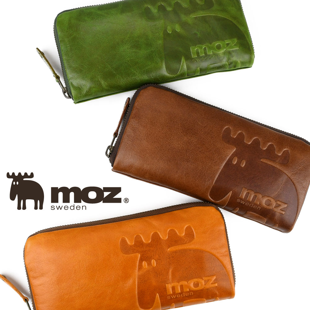 楽天市場】moz 長財布 ラウンドファスナー 本革 レザー 型押し 袋縫い