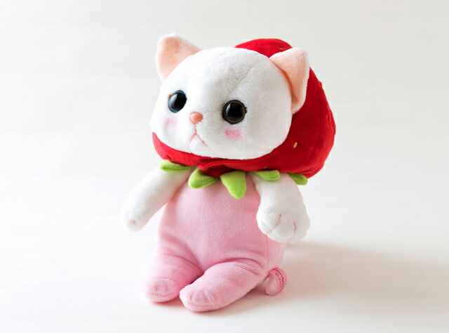 楽天市場】【猫の日 220円クーポン】 ぬいぐるみ 猫 ねこ ネコ いちご