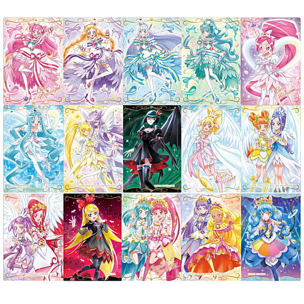 楽天市場】プリキュアカードウエハース10 [アソート15種セット (1-15