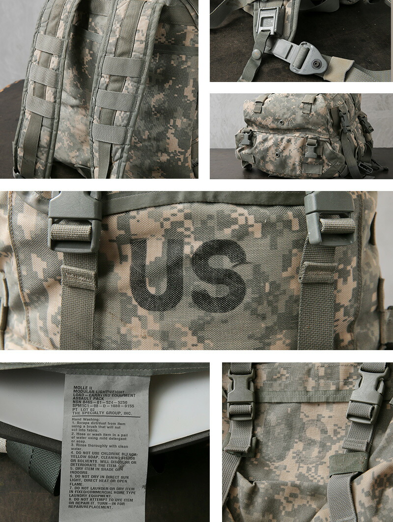 楽天市場】実物 USED 米軍 MOLLE II 3DAY アサルトパック ACU（UCP