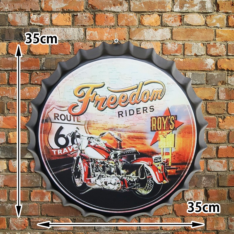 楽天市場】【全品最大P23倍！15日まで】王冠 ブリキ看板 蓋 ROUTE66