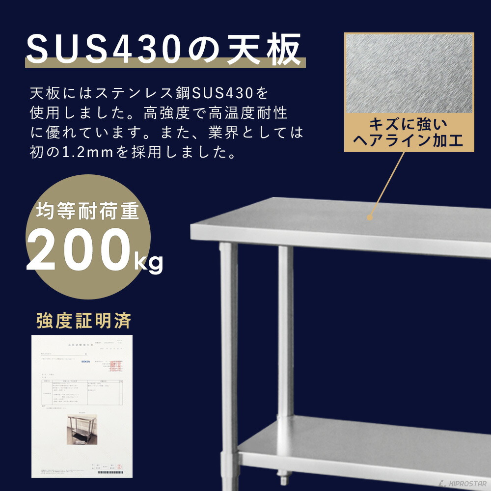 楽天市場】ステンレス作業台 業務用 調理台 1000×450×800 板厚1.2mm