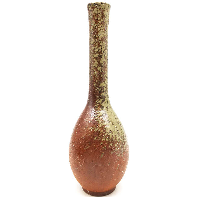 楽天市場】【中古】鶴首花瓶 陶器 花入 一輪挿し 火色 花器 和風 焼物