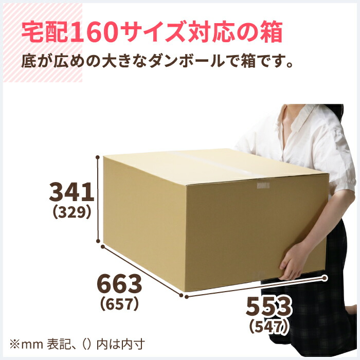 楽天市場】ダンボール 160サイズ 10枚 (657×547×329) 軽量物発送用