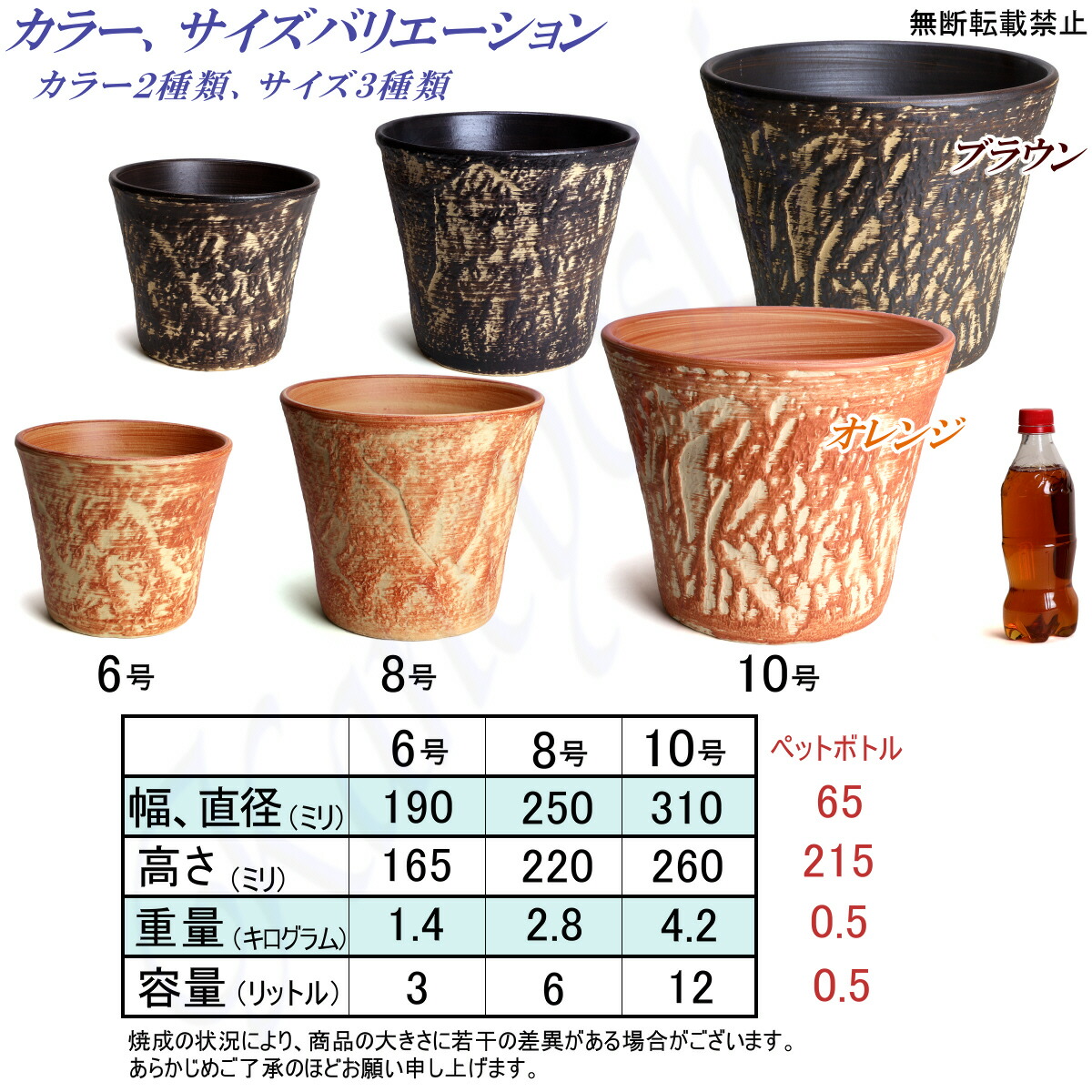 楽天市場】丈夫で長持ち 植木鉢 陶器 ロックガーデン 10号 ブラウン