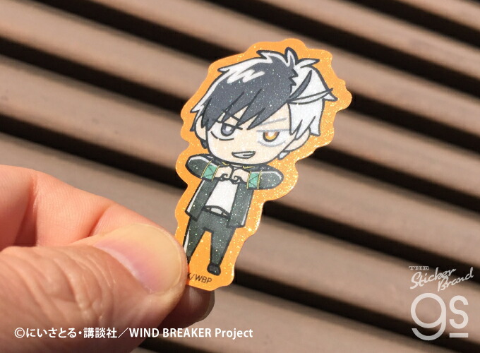 桐生三輝 原画展 グリッター WIND BREAKER展 グリッター缶バッジ 桐生