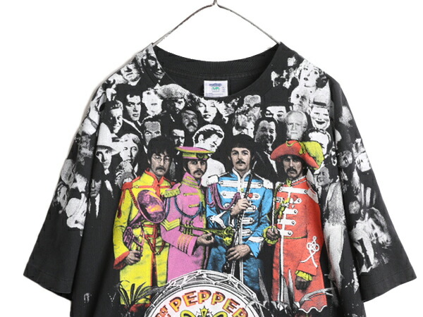 楽天市場】90s USA製 ☆ ビートルズ オールオーバー プリント Tシャツ