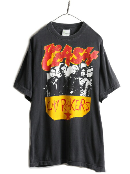 楽天市場】90s ☆ クラッシュ プリント Tシャツ 黒 メンズ L / 90年代