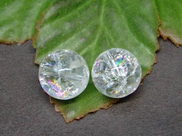 楽天市場】58944 虹入り クラック水晶 14mm AAA 1粒売り 爆裂水晶