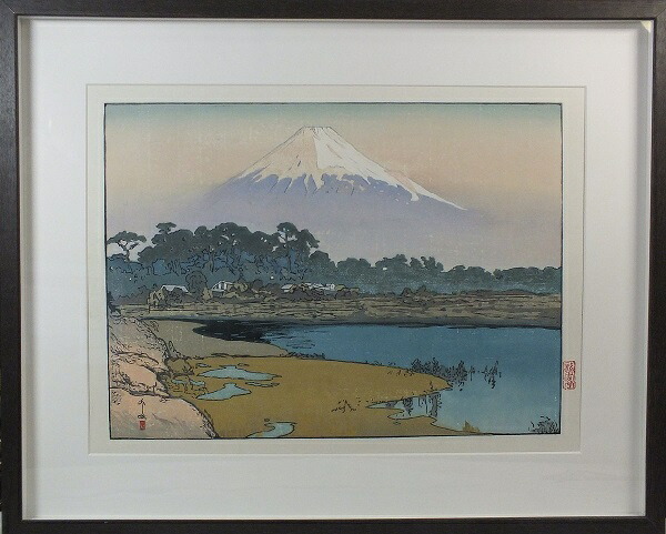 楽天市場】□龍香堂□ 復刻木版画 吉田博『冨士拾景 朝日』額装済 : 龍香堂