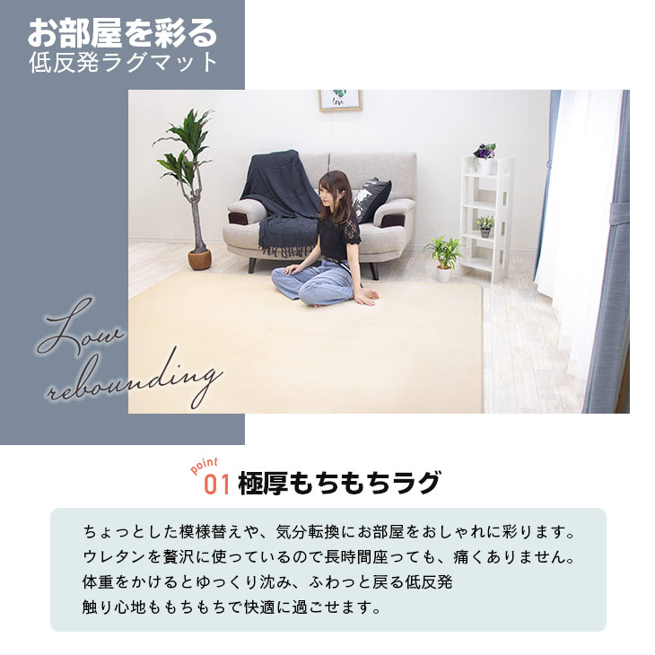 楽天市場】【ジャンル大賞！】 ラグ 低反発 極厚25mm 200×300cm ラグ