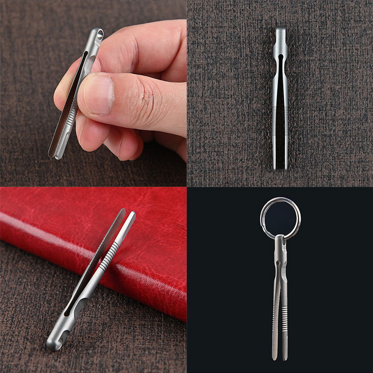 楽天市場】【動画あり】 チタン合金製 ピンセット キーホルダー 小型