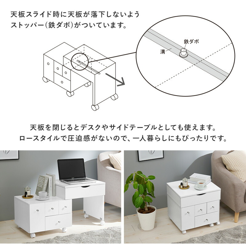 楽天市場】LEDライトつき 伸縮ドレッサー 幅48〜86cm ミラー角度調節