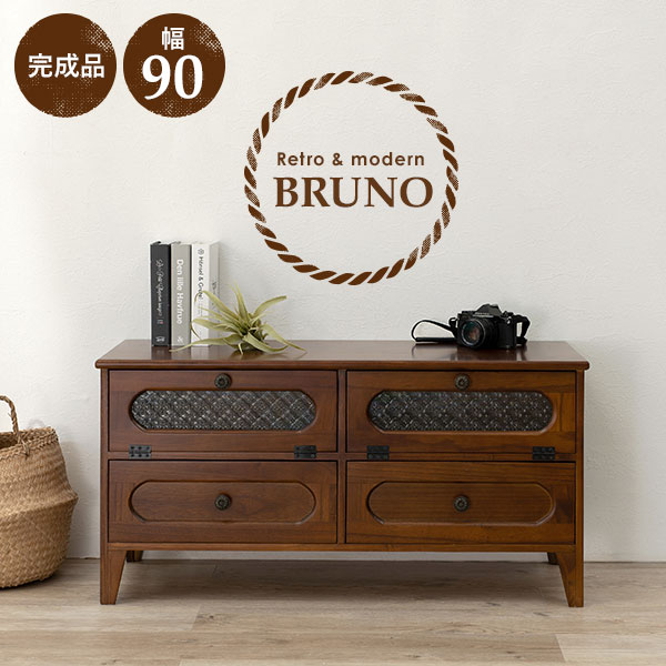 楽天市場】レトロ花ガラス テレビ台 幅90cm フラップタイプ【Bruno