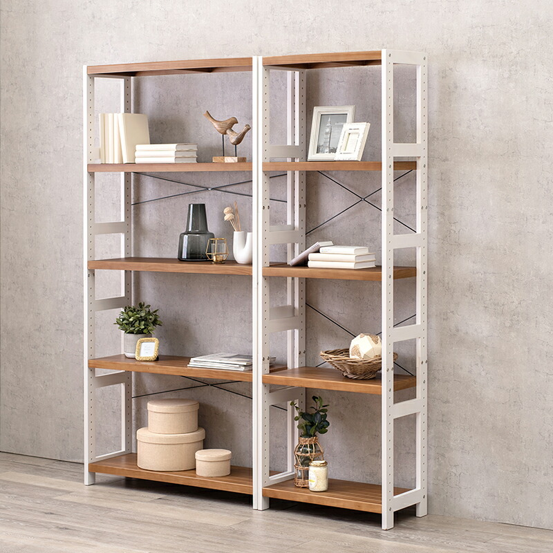 楽天市場】木製ラック 5段 幅60【natura】ナチュラ(ラック 棚 奥行30
