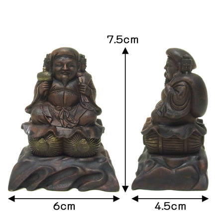 楽天市場】木彫り 仏像 古色三面大黒天立像 高さ7.5cm 柘植製 本格ミニ